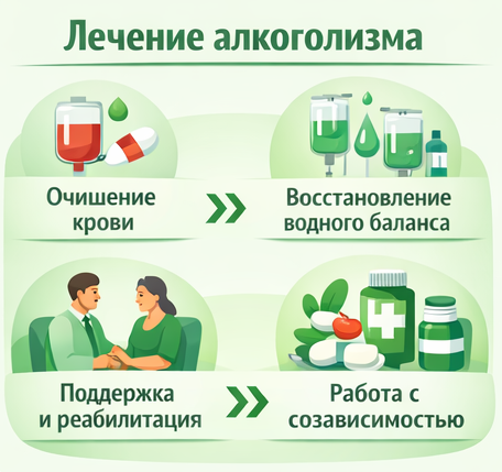 лечение алкоголизма в Сасово этапы
